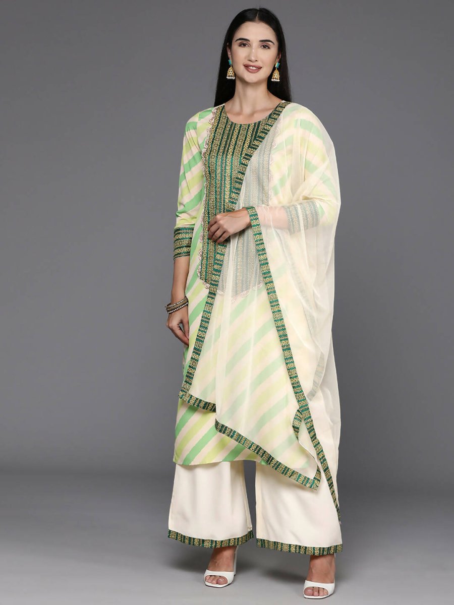 Ahalyaa Women's Traditional wear Kurta Set - Off White | Swadesiicart