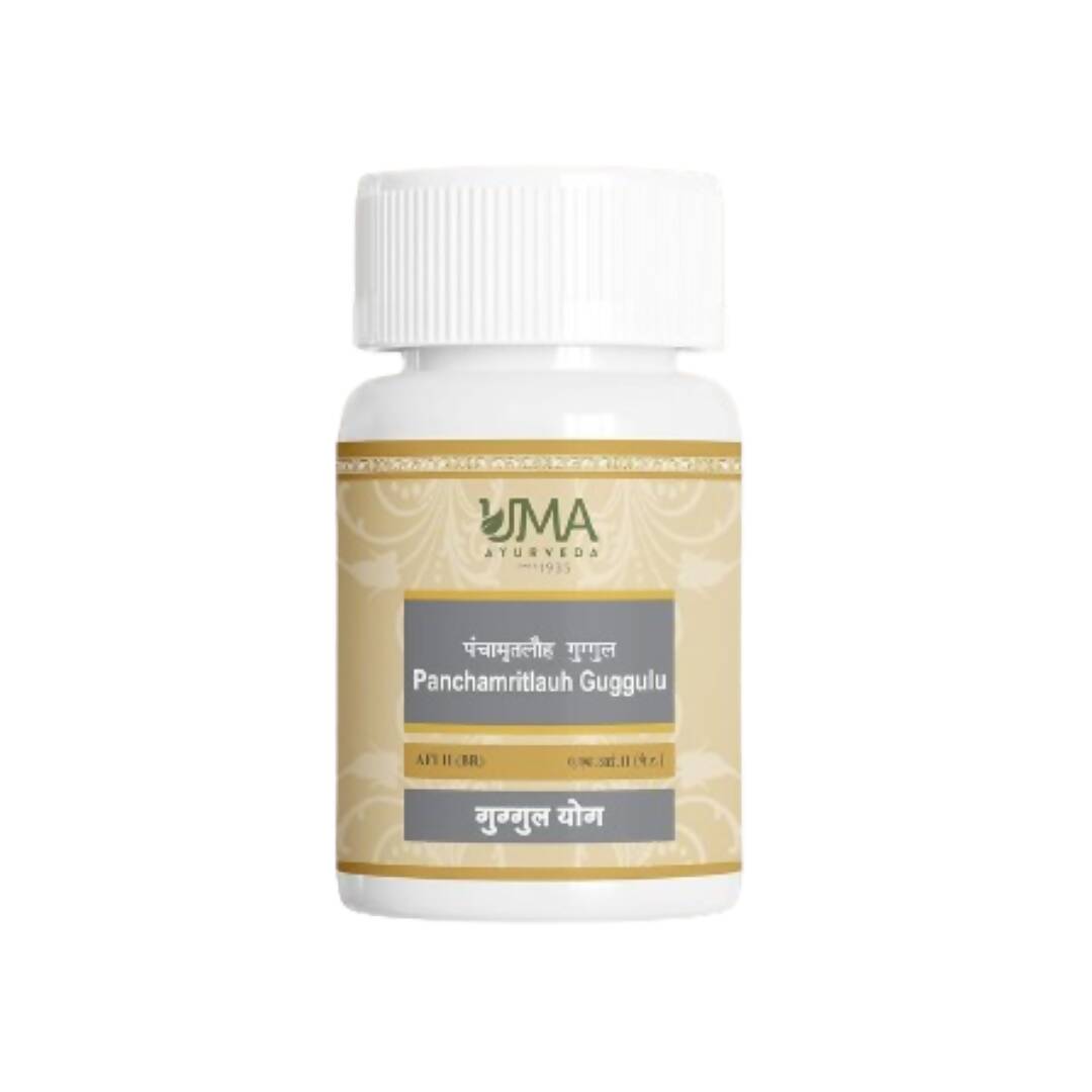 Uma Ayurveda Panchamritlauh Guggul with Silver - Uma Ayurveda