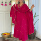 The52 Rani Women's Beautiful Embroidered Work Vichitra Silk Fabric Straight Kurta Pant and Dupatta Set - Swadesiicart