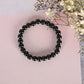 NVR Men & Women Black Marbel Crystal Elasticated Bracelet - Swadesiicart