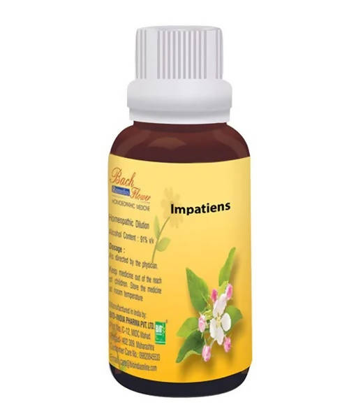 Bio India Homeopathy Bach Flower Impatiens Dilution | Swadesiicart
