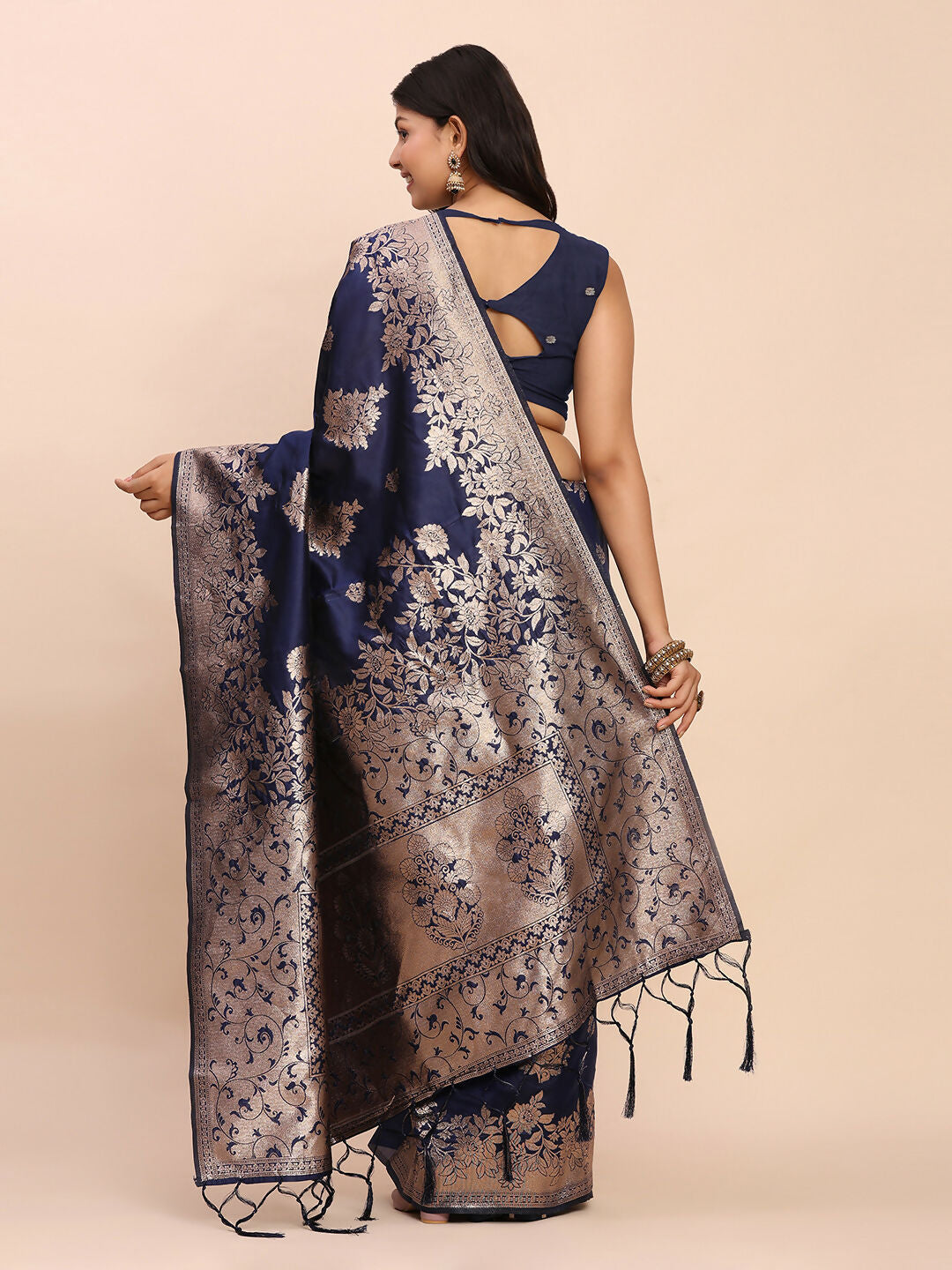 Astita Banarasi Silk Saree | Swadesiicart