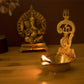 Spillbox Gold-Toned Brass Om Sakthi Diya Pooja Essential | Swadesiicart
