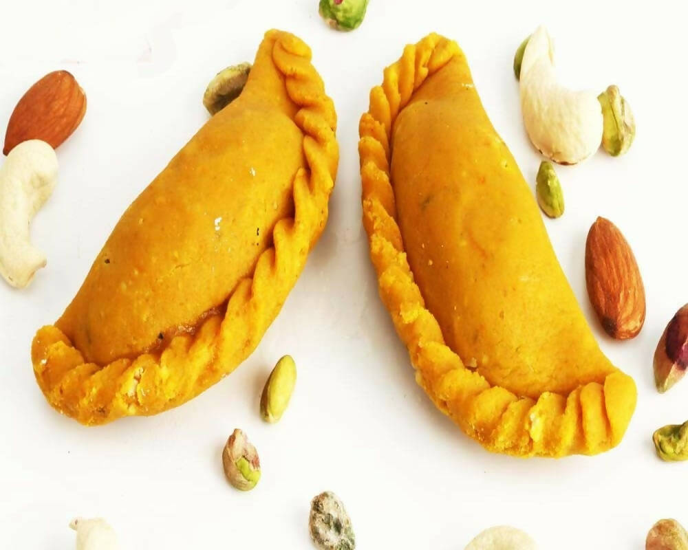Ghasitaram Sugarfree Mawa Kesar Gujiya | Swadesiicart