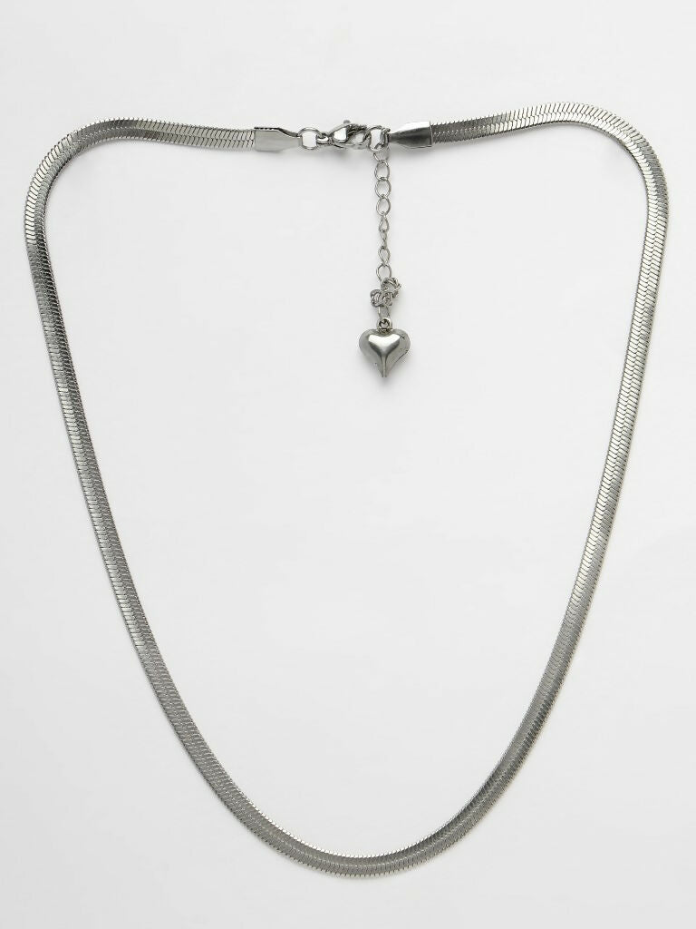 NVR Women's Silver-Toned German Silver Oxidised Chain - Swadesiicart