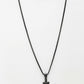 NVR Men's Black Rhodium-Plated Arrow-Shaped Pendant With Chain - Swadesiicart