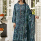 Jyoti Fashion Women's Navy Blue Velvet Digital Print with Resham Thread work Kurta with Trouser & Dupatta | Swadesiicart