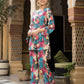 Women's Casual Fashionable Multi Muslin co-ord set - Rooh - Swadesiicart