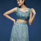 House of Panchhi Blue Net Gotapatti Work Lehenga & Blouse with Dupatta | Swadesiicart