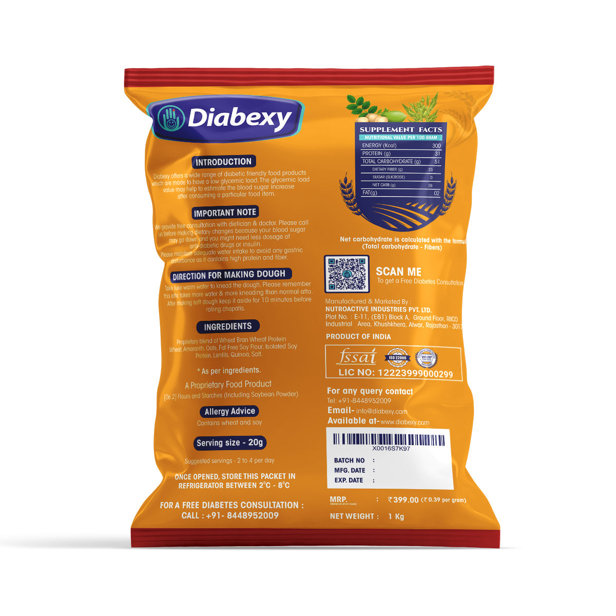 Diabexy Atta Lite Nuts Free - Swadesiicart