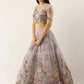 House of Panchhi Lavender - Net Embroidered Sequence Lehenga | Swadesiicart