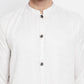 Even Apparels White Rayon Men's Sherwani Kurta With Open Front | Swadesiicart