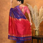 Very Much Indian Handloom Pure Cotton Silk Saree With Sleek Golden Border - Indigo Blue | Swadesiicart