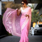 DEIANA'S Beautiful Designer Golden zari Soft Cotton Saree - Pink - Swadesiicart