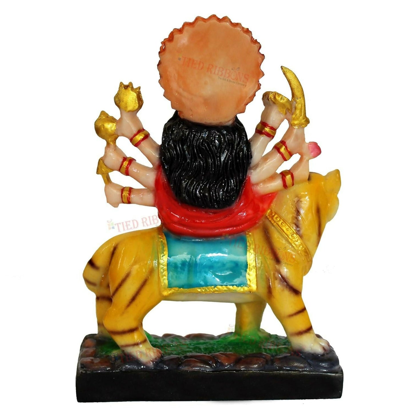 Tied Ribbons Nav Durga Devi Sherawali Mata Murti Statue - Swadesiicart