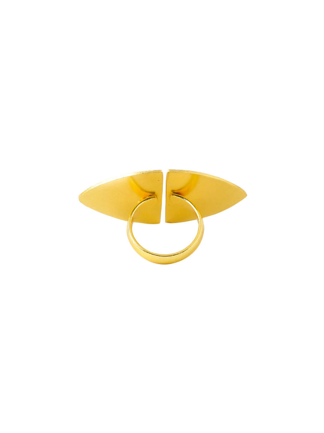 NVR Women's Western Gold-Polished Ajustable Finger Ring | Swadesiicart