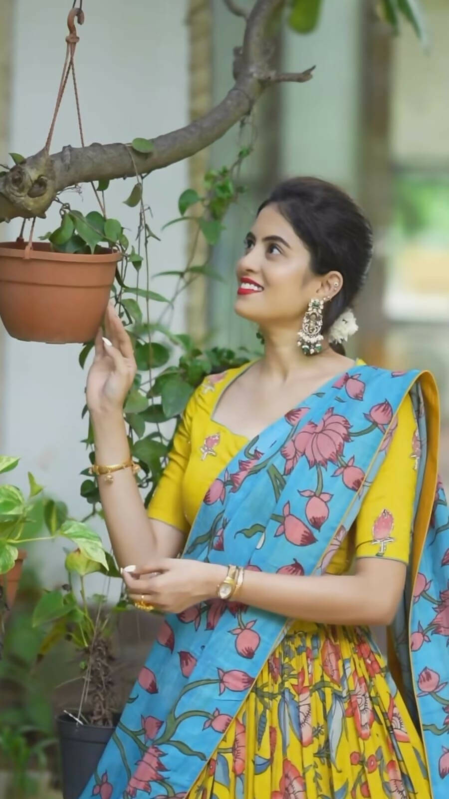 DEIANA'S Beautiful Pure Digital Print Weaving Lehengha Choli - Sky Blue | Swadesiicart
