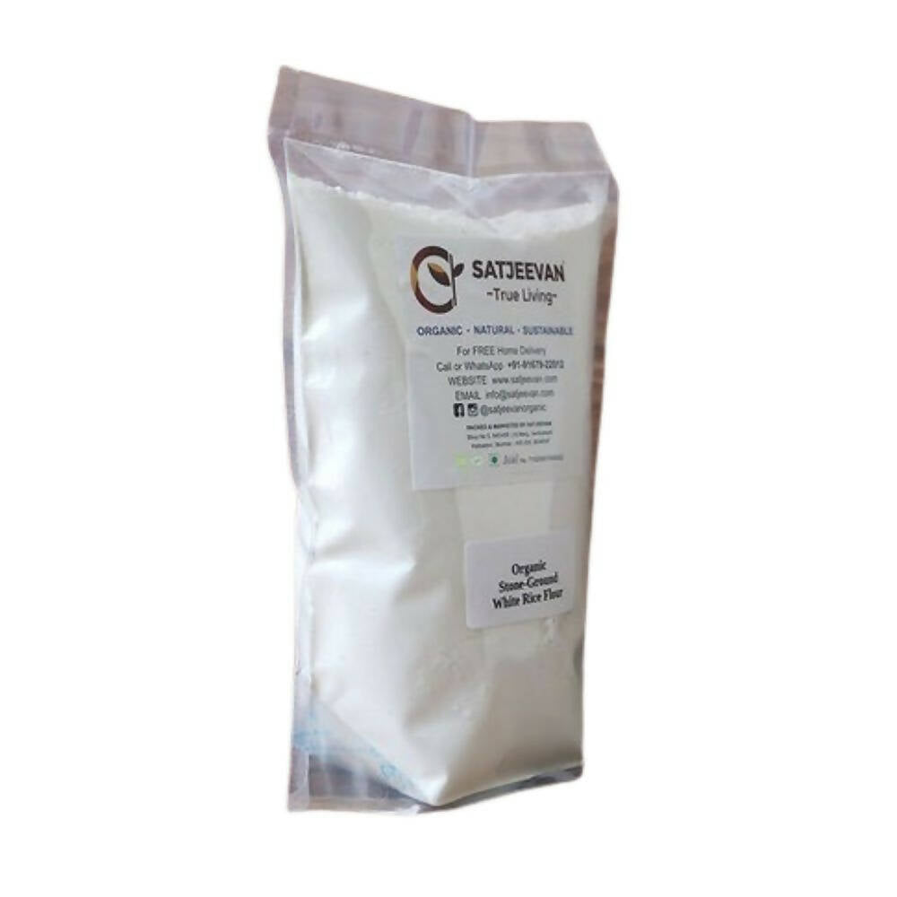 Satjeevan Organic Stone-Ground White Rice Flour - Swadesiicart