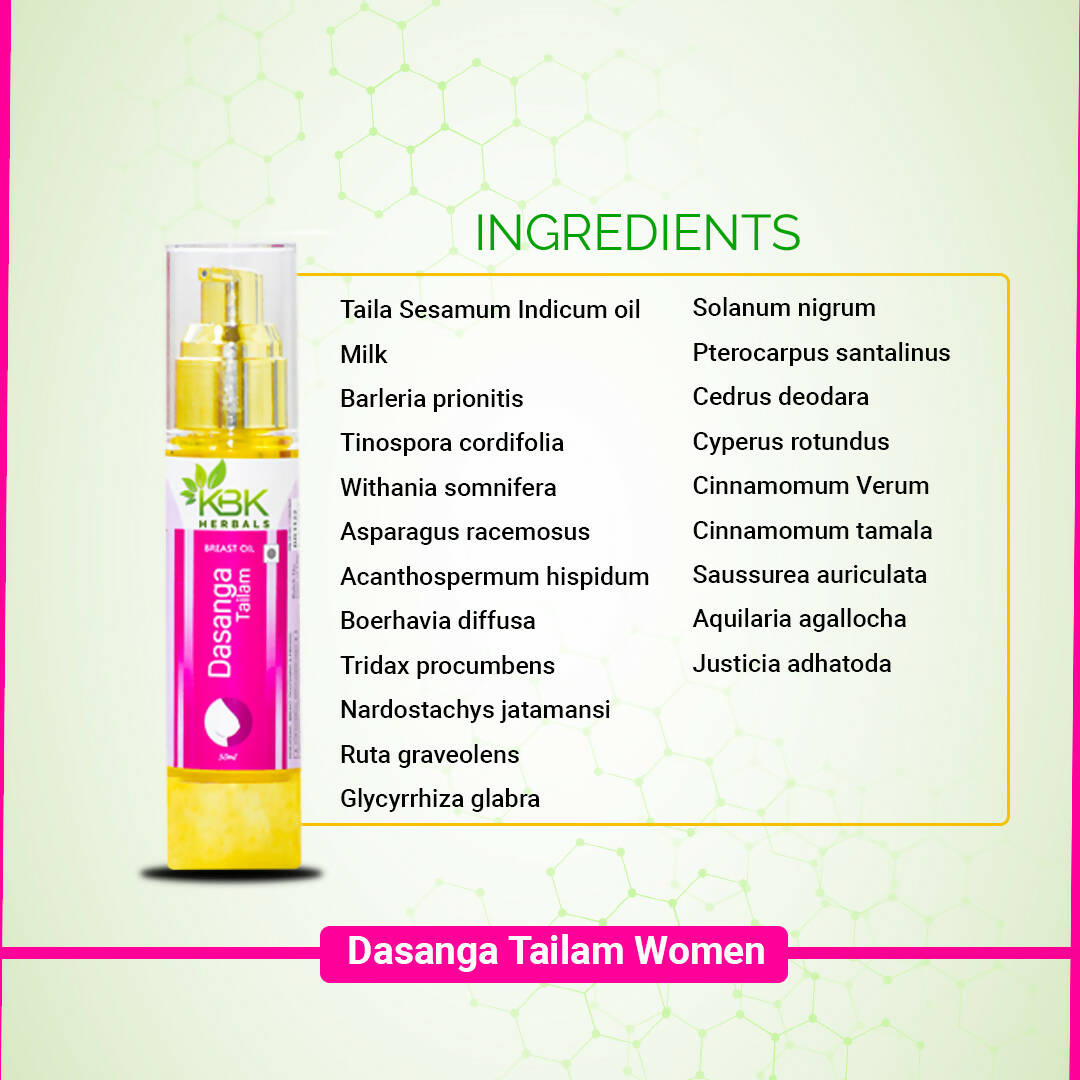 KBK Herbals Dasanga Tailam Women - Swadesiicart