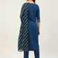 FIORRA Women's Turquise Poly Crepe Straight Kurta Pant With Dupatta - Swadesiicart