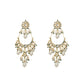 Nuyug 22K Gold Plated Crescent Kundan Drop Pearl Chandbali Earrings | Swadesiicart