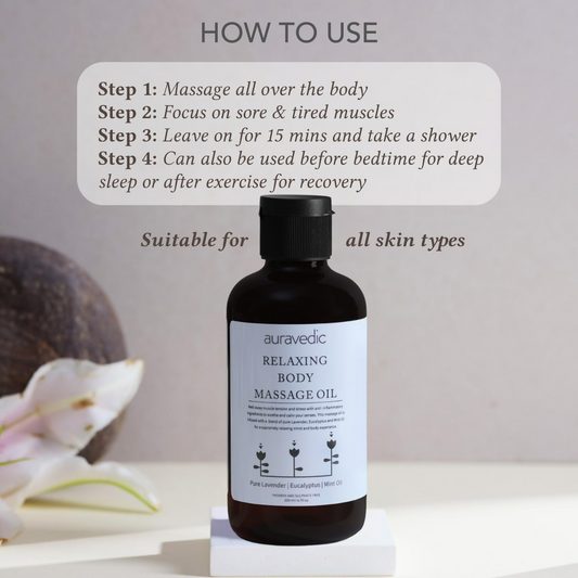 Auravedic Relaxing Body Massage Oil | Swadesiicart