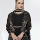Lorenvalley Fashion Black Faux Georgette Embroidery Work Gown Jacket Stitched | Swadesiicart