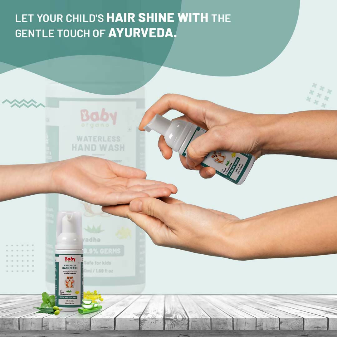 Babyorgano Non Alcoholic Foam Based Waterless Hand Wash for Kids - Swadesiicart