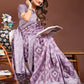 Shree Shyam Fashion Pankhuri Purple Linen Cotton Saree