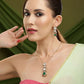 Natural Stones Antique finish Earrings and Necklace set - Ruby Raang | Swadesiicart