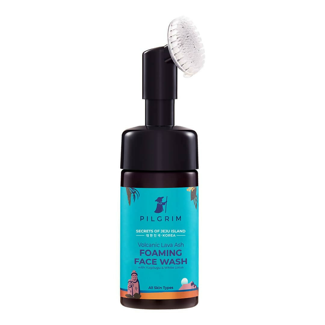 Pilgrim Volcanic Lava Ash Foaming Face Wash with Brush - Pilgrim
