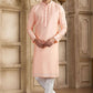 Raivat Ethnic Banarasi Art Silk Mirror Work Kurta Pajama In Pink Colour | Swadesiicart