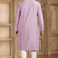 Raivat Ethnic Banarasi Art Silk Mirror Work Kurta Pajama In Purple Colour | Swadesiicart