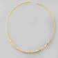 VOJ Gold-Polished Twisted Hasli Necklace | Swadesiicart