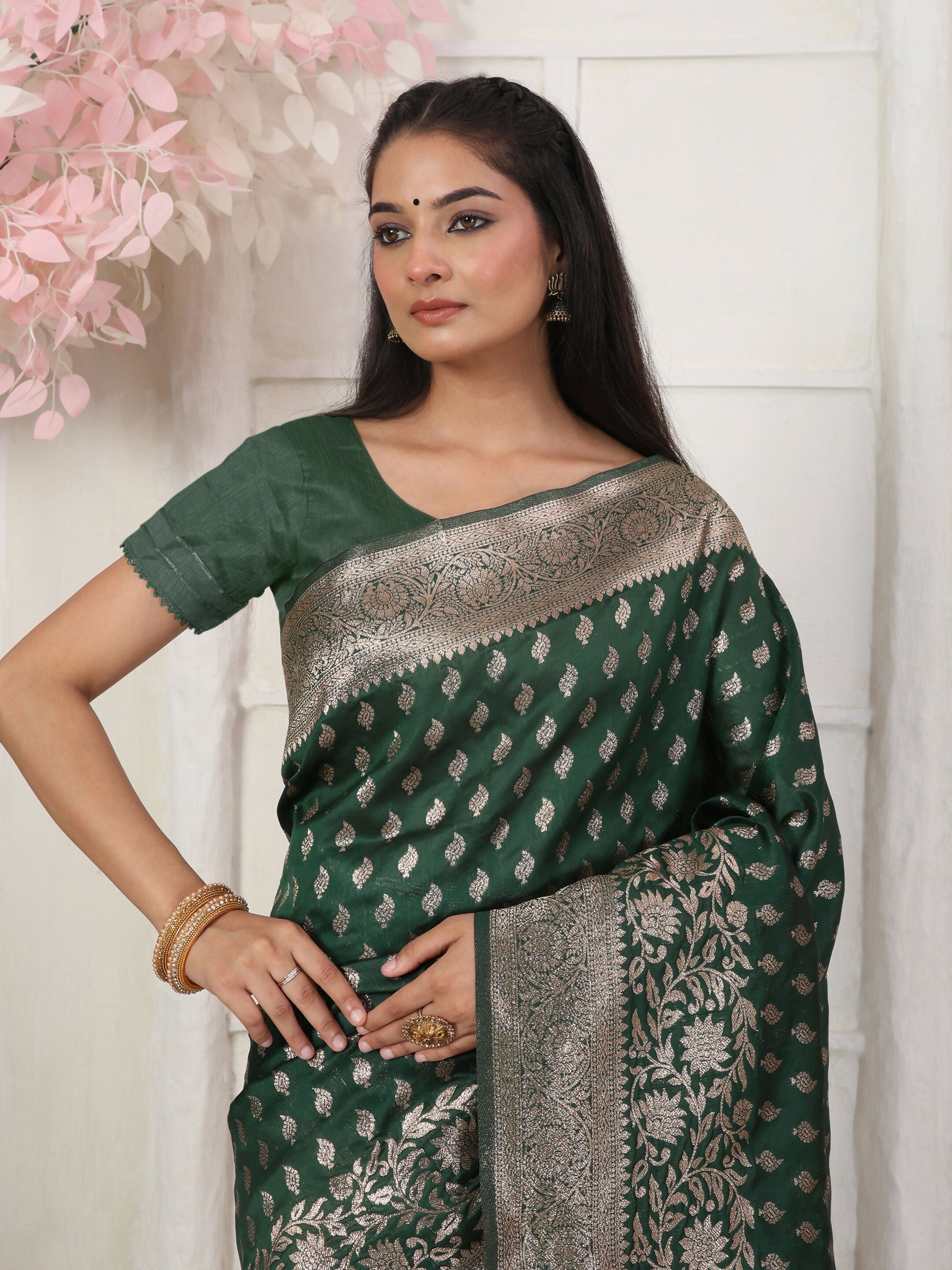 Shree Shyam Fashion Lichi Silk Blue Saree