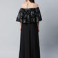Ahalyaa Women Crepe Printed Black Dress | Swadesiicart