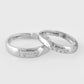 VOJ Stainless Steel Cubic Zirconia Silver Plated Adjustable Ring Set for Couple | Swadesiicart