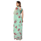 Women's Partywear Designer Firozi Georgette Fancy Saree - Satrangi | Swadesiicart