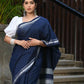 Beatitude Blue Cotton Handloom Saree
