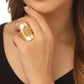 NVR Women's Western Gold-Polished Adjustable Finger Ring | Swadesiicart
