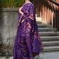 Beatitude Purple Cotton Floral Jamdani Saree