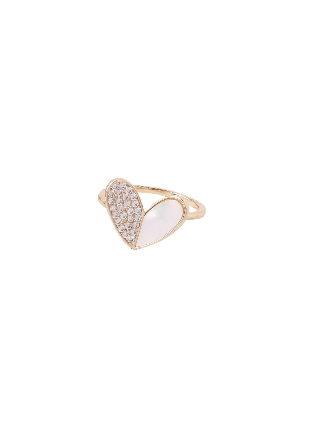 NVR Women's Gold-Polished Stylish Ring With Ad Stones - Swadesiicart