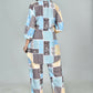 Morchari Digital Print Semi Muslin Co-Ord Set Top & Trouser-Multicolor - Swadesiicart