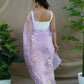 Vamsee Menka Purple Organza Saree - Swadesiicart