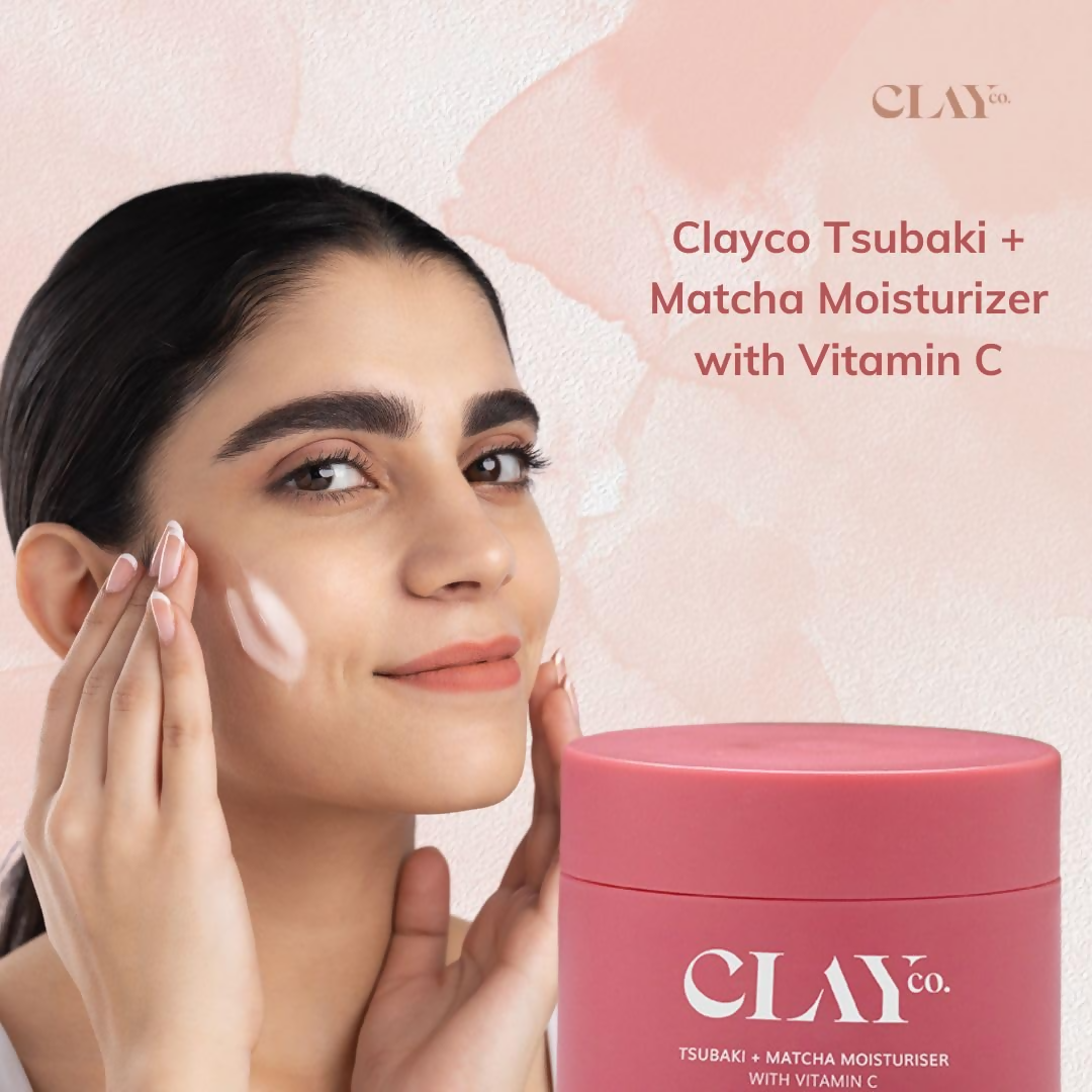 Clayco Tsubaki + Matcha Moisturizer With Vitamin C | Swadesiicart
