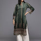Ahalyaa Women's Traditional wear Kurta - Dark Green | Swadesiicart