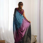 Black Georgette Designer Sequence Embroidery Work Saree - Radhe