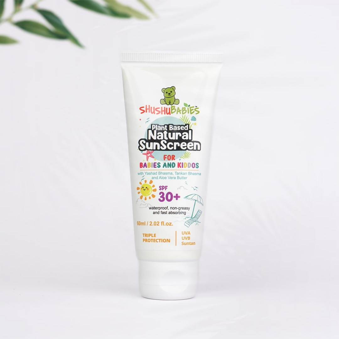 ShuShu Babies Sunscreen For Babies & Kids , SPF 30+ (under 0-12 Years) - Swadesiicart