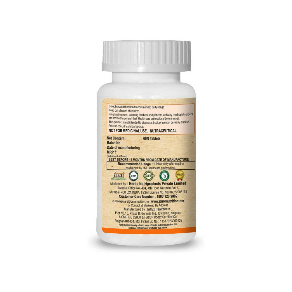 Pure Nutrition Vitamin C with Orange Peel & Amla Extract Veg Tablets - Swadesiicart