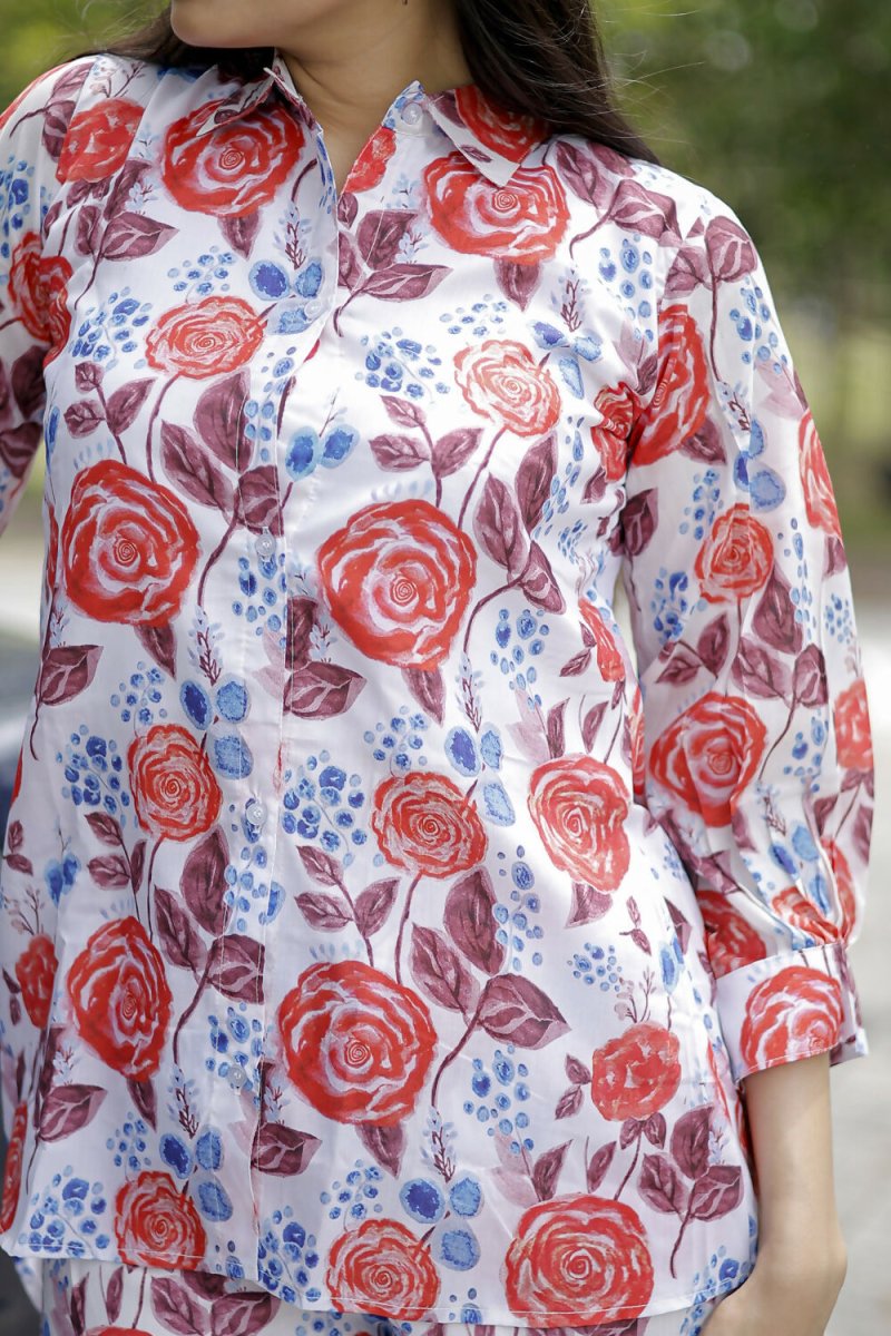 Aayaa Pure Muslin printed Multi Co-Ord Set - Multi Color - Swadesiicart